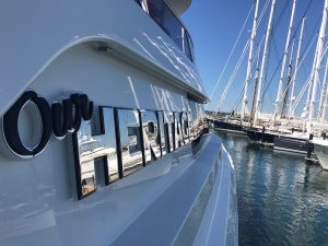 stainless steel yacht lettering fort lauderdale